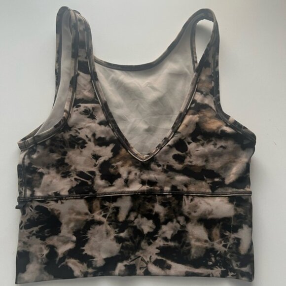 Lululemon Power Pivot Tank Everlux Dispersed Light Raw Linen Size 4 - Picture 2 of 4